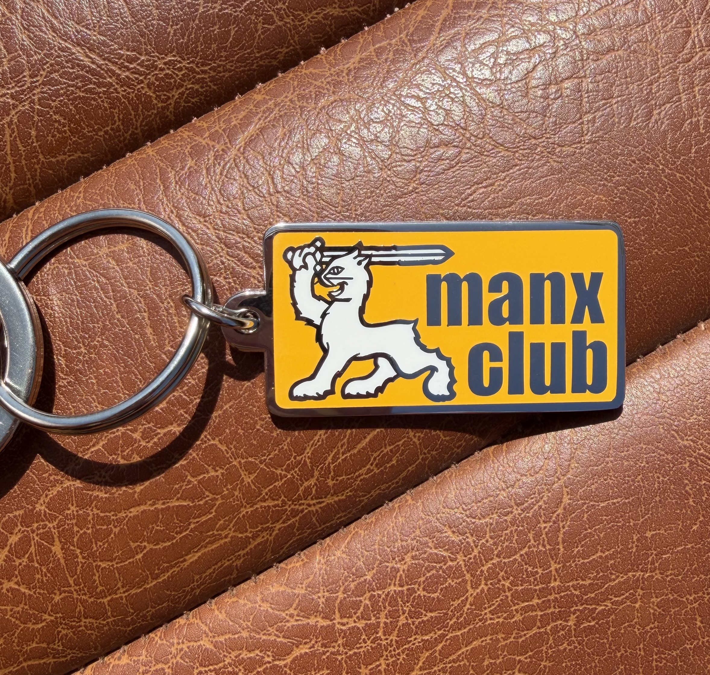 Quality Manx Club Enamel key Chain